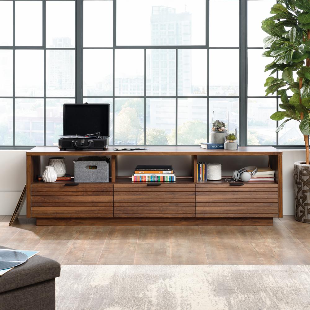 Harvey Park Credenza, For TVs up to 70", Grand Walnut finish. Picture 10