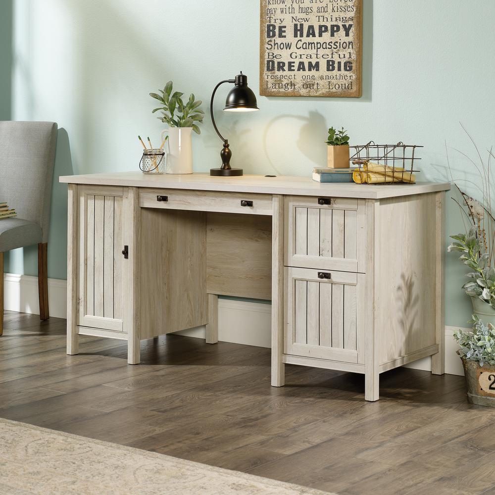Costa Commercial Office Desk, Chalked Chestnut finish. Picture 4