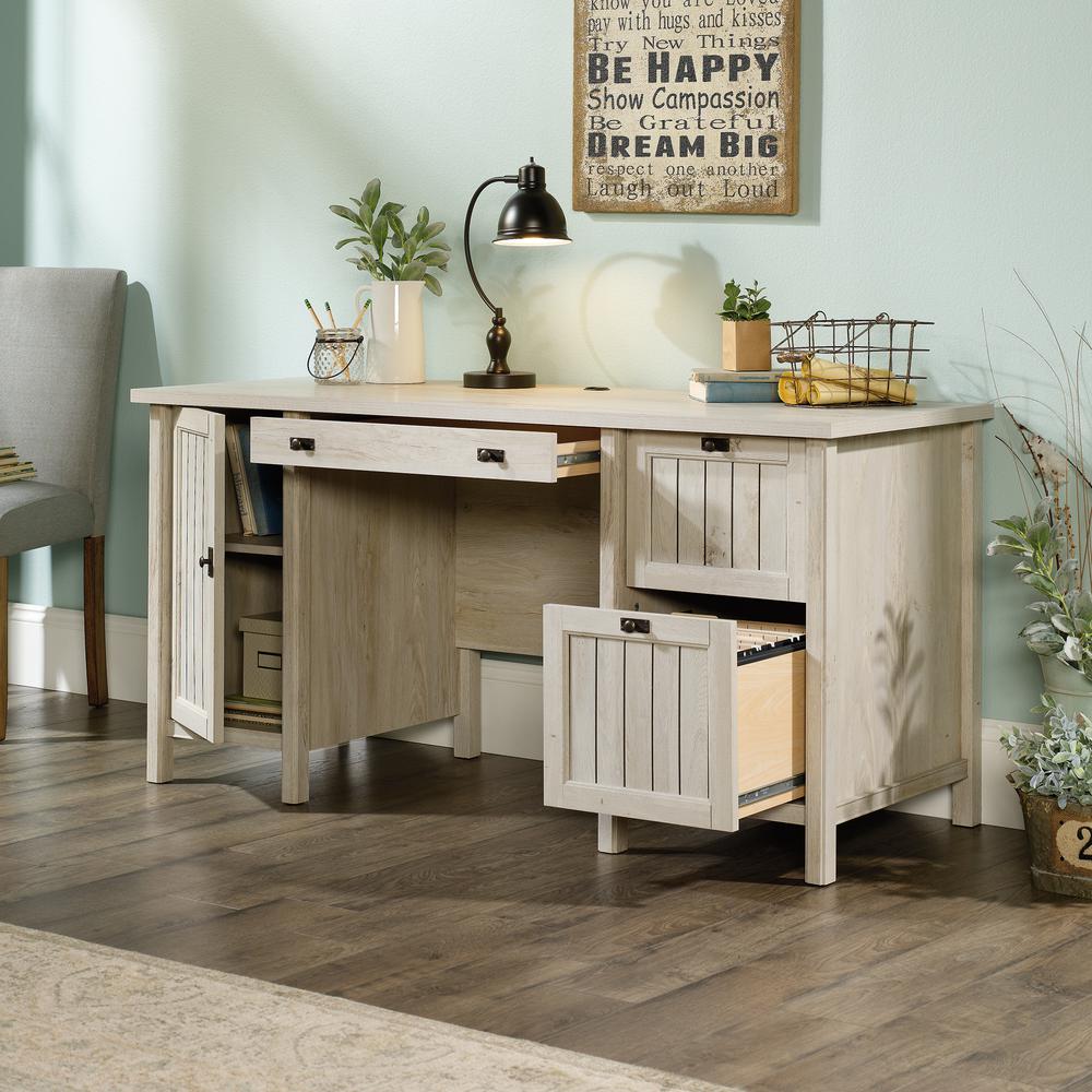 Costa Commercial Office Desk, Chalked Chestnut finish. Picture 5