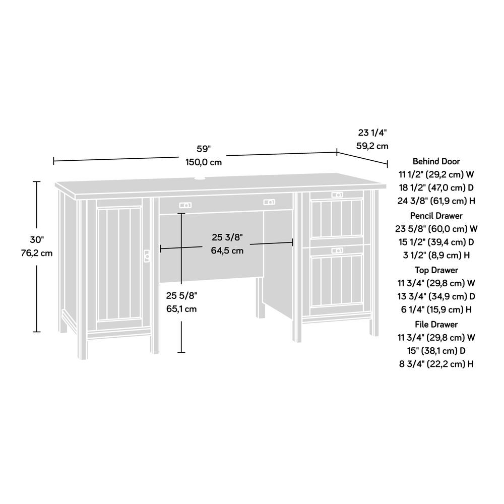 Costa Commercial Office Desk, Chalked Chestnut finish. Picture 15