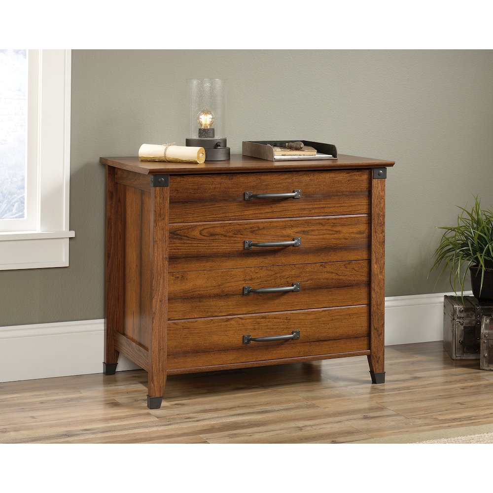 Carson Forge File Cabinet, Washington Cherry finish. Picture 2