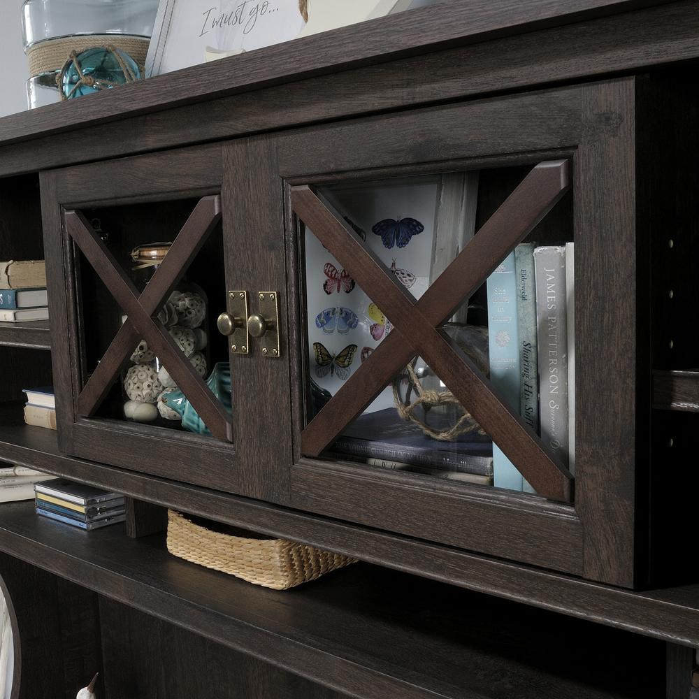 Costa Commercial Office Hutch, Coffee Oak finish. Picture 5