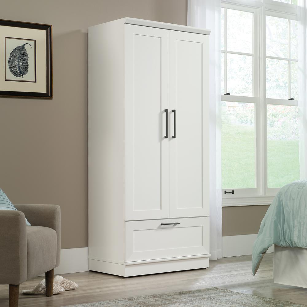 HomePlus Storage Armoire, Soft White finish. Picture 3