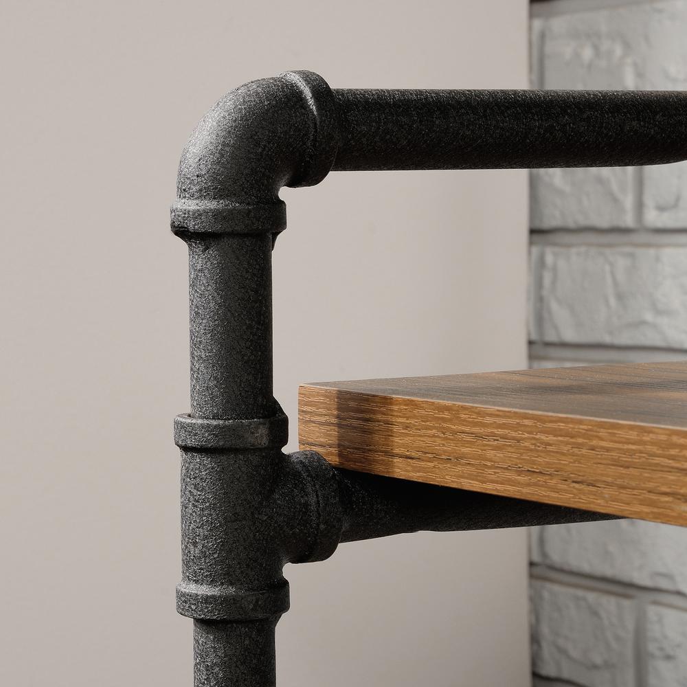 Iron City Desk, Checked Oak. Picture 6