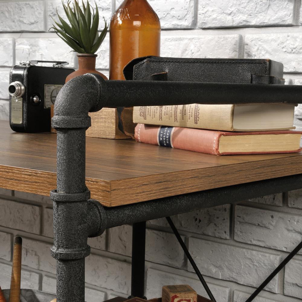 Iron City Desk, Checked Oak. Picture 8