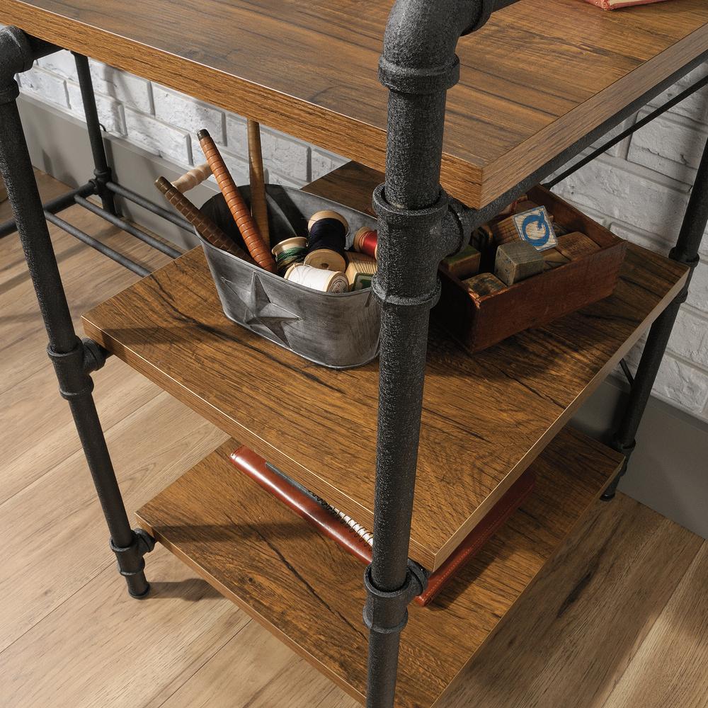 Iron City Desk, Checked Oak. Picture 9