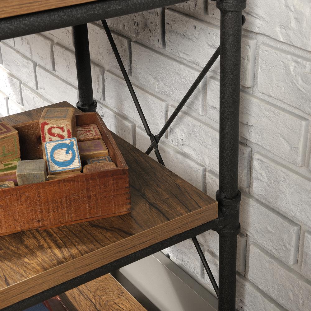 Iron City Desk, Checked Oak. Picture 10