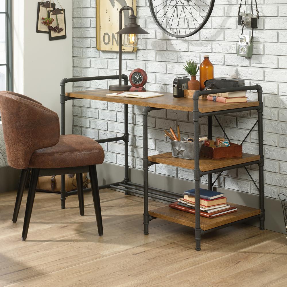 Iron City Desk, Checked Oak. Picture 13