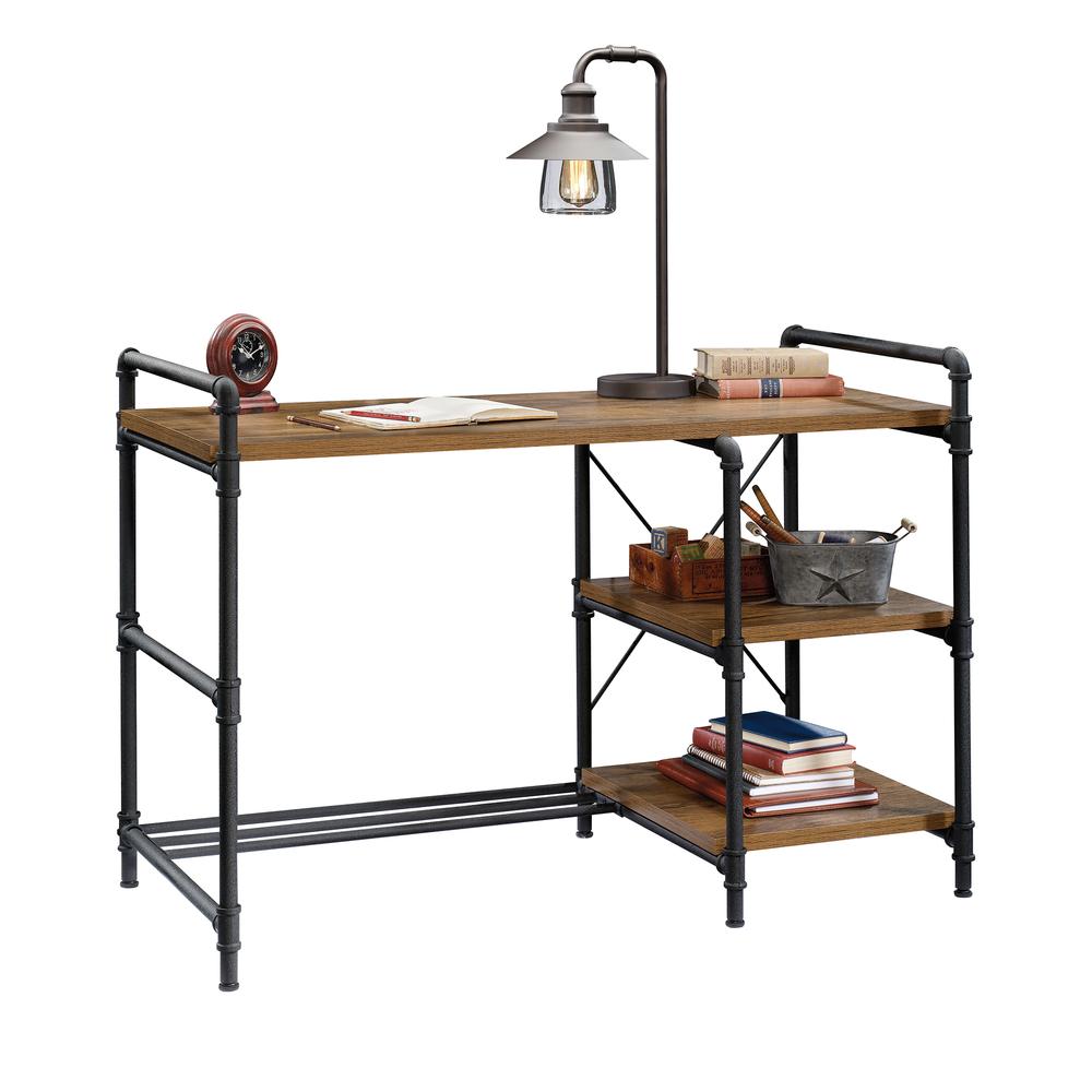 Iron City Desk, Checked Oak. Picture 1