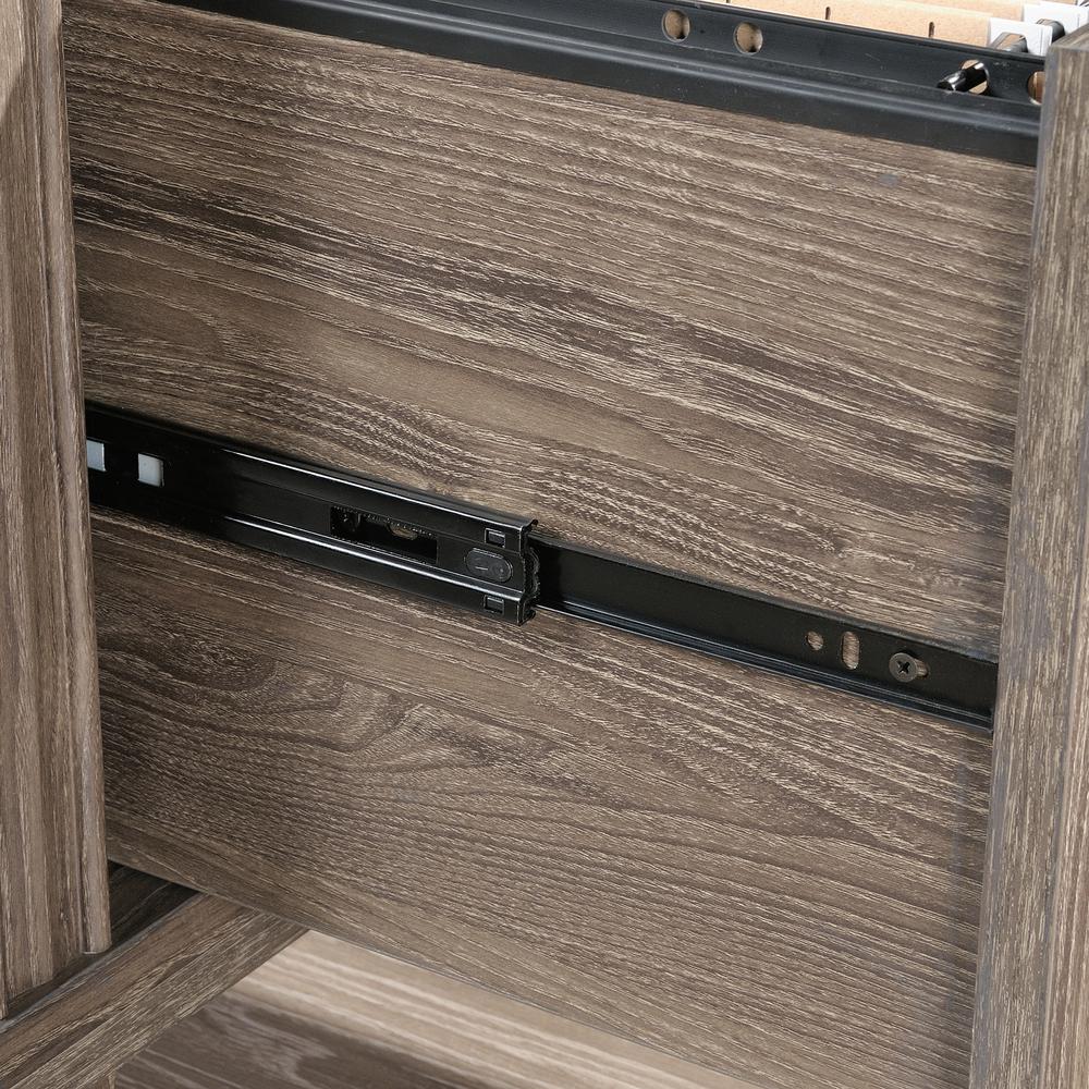 Hammond Commercial Office L Desk, Emery Oak finish. Picture 17