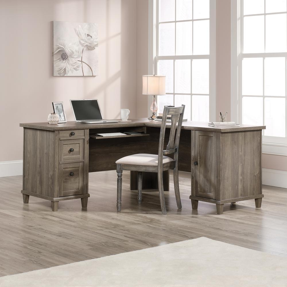Hammond Commercial Office L Desk, Emery Oak finish. Picture 4