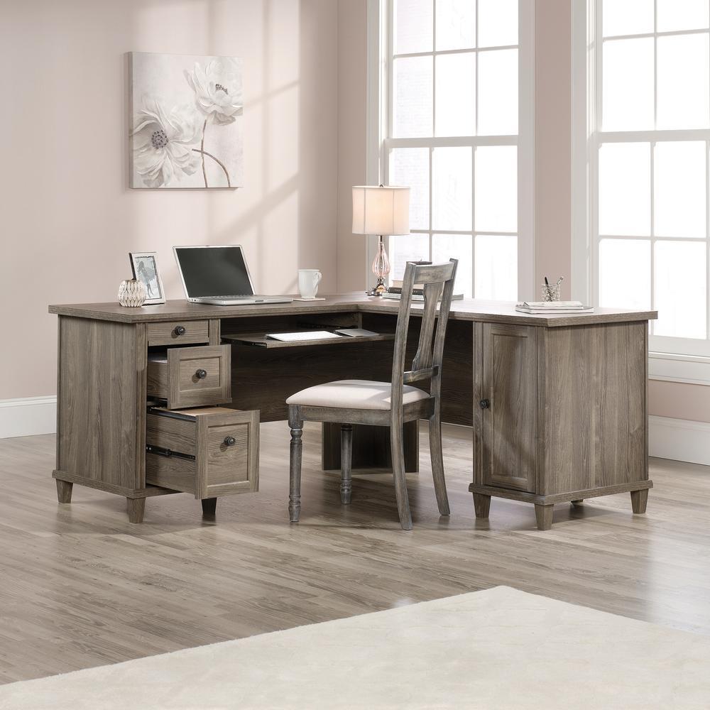Hammond Commercial Office L Desk, Emery Oak finish. Picture 12