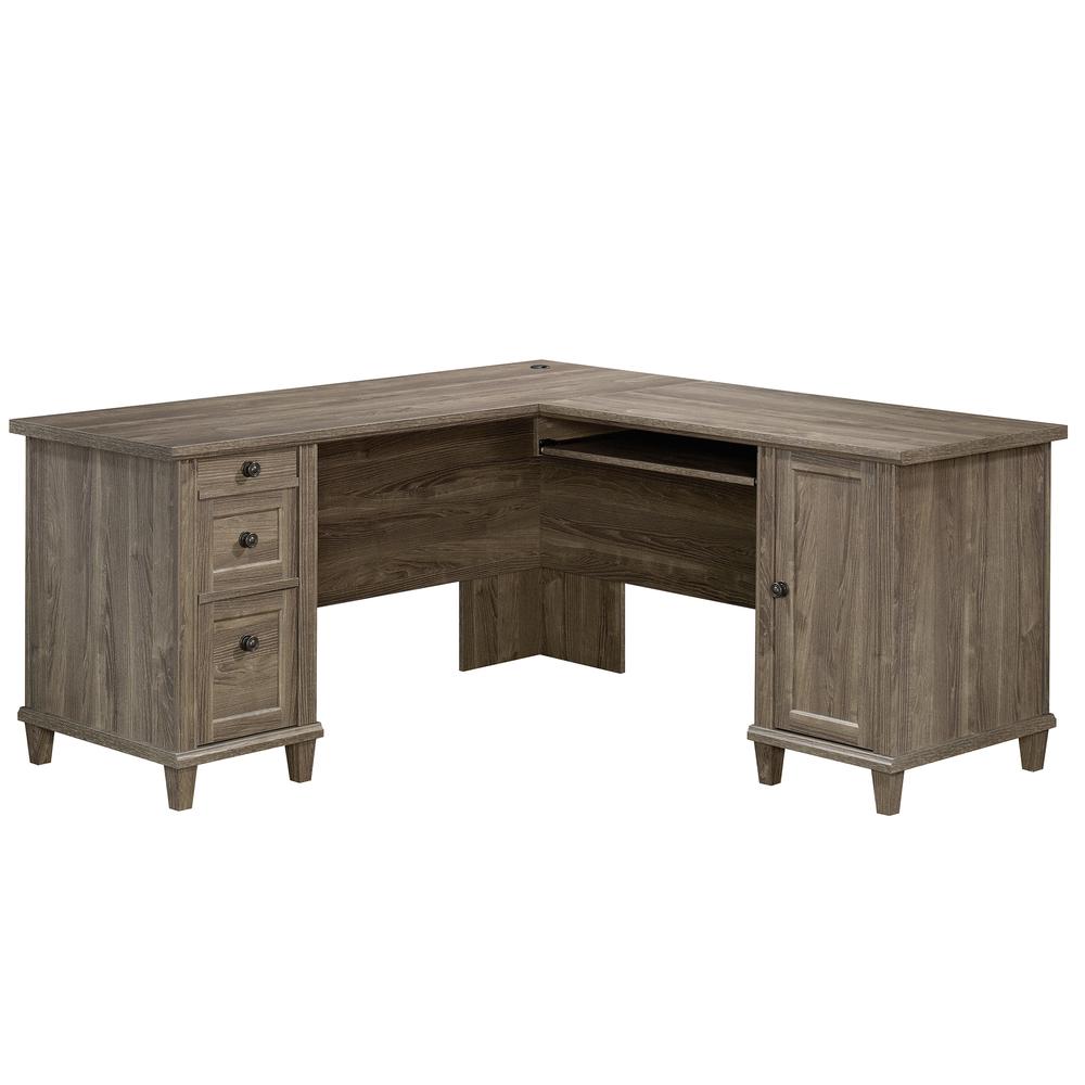 Hammond Commercial Office L Desk, Emery Oak finish. Picture 1