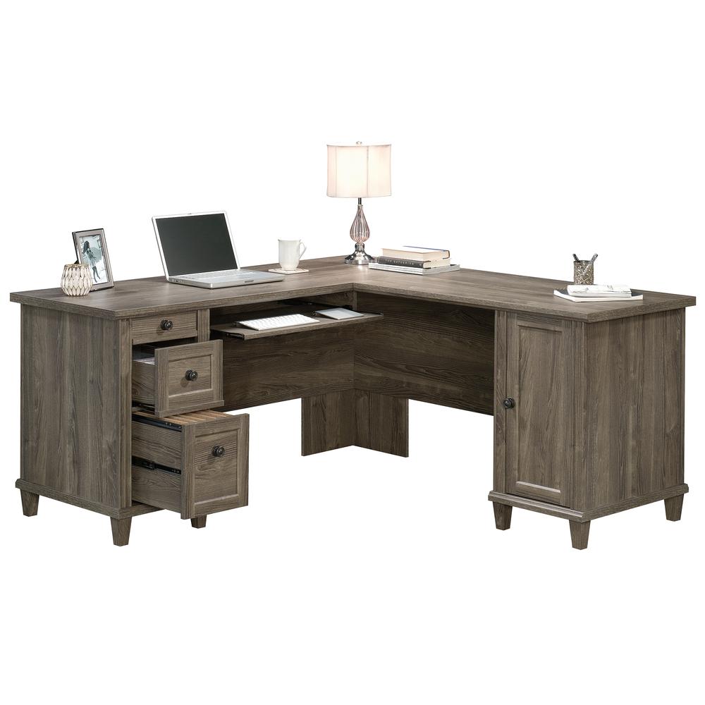 Hammond Commercial Office L Desk, Emery Oak finish. Picture 13