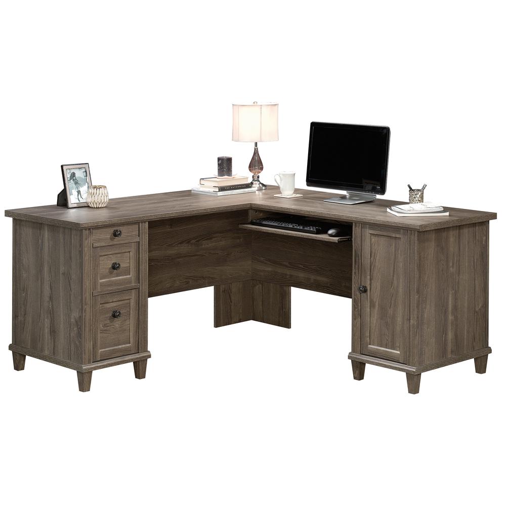 Hammond Commercial Office L Desk, Emery Oak finish. Picture 14