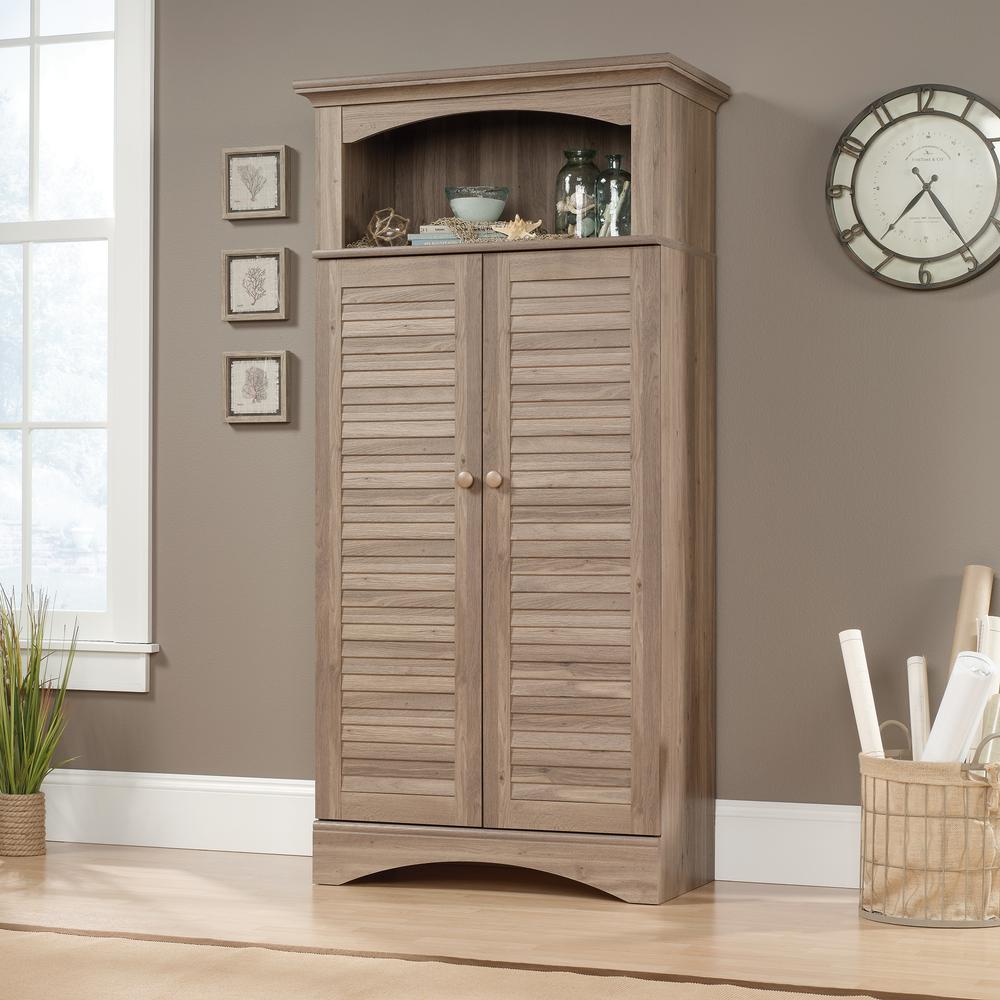 Harbor View Storage Cabinet Salt Oak. Picture 4