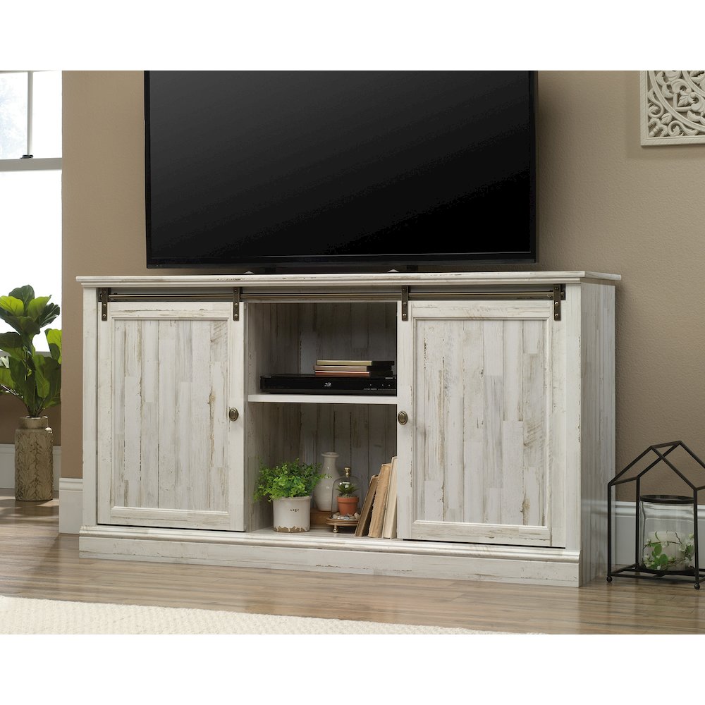 Barrister Lane Credenza, For TVs up to 60", White Plank finish. Picture 2