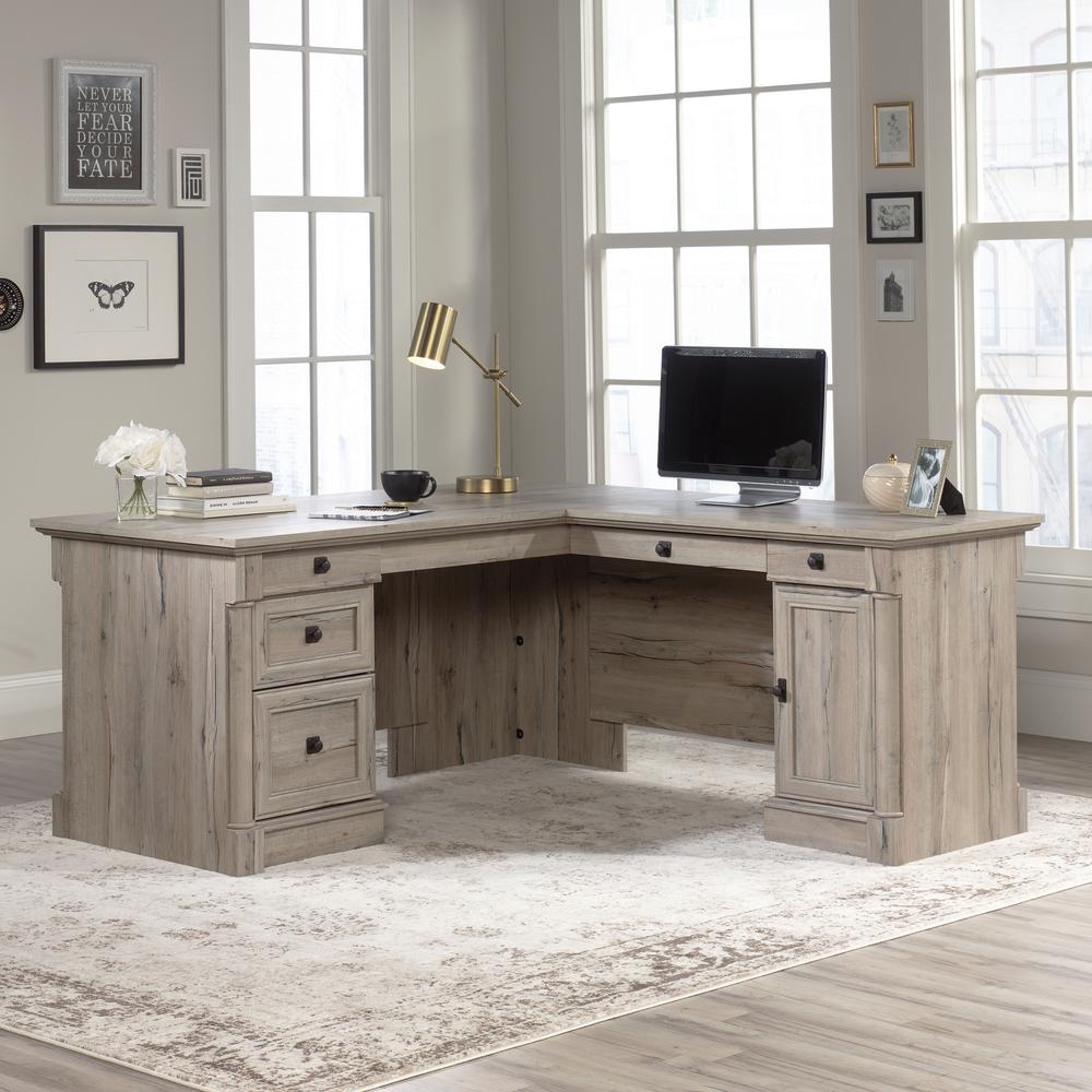 Palladia L Desk, Split Oak finish. Picture 4