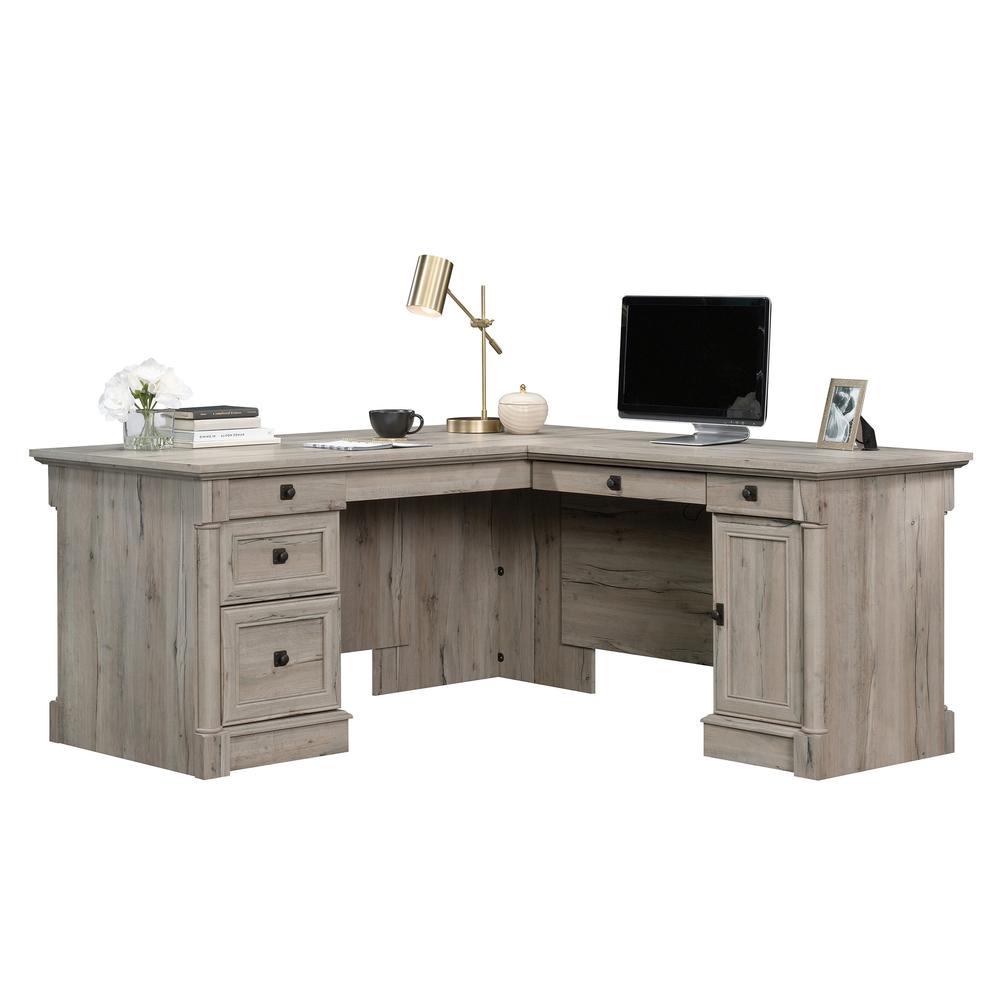 Palladia L Desk, Split Oak finish. Picture 1