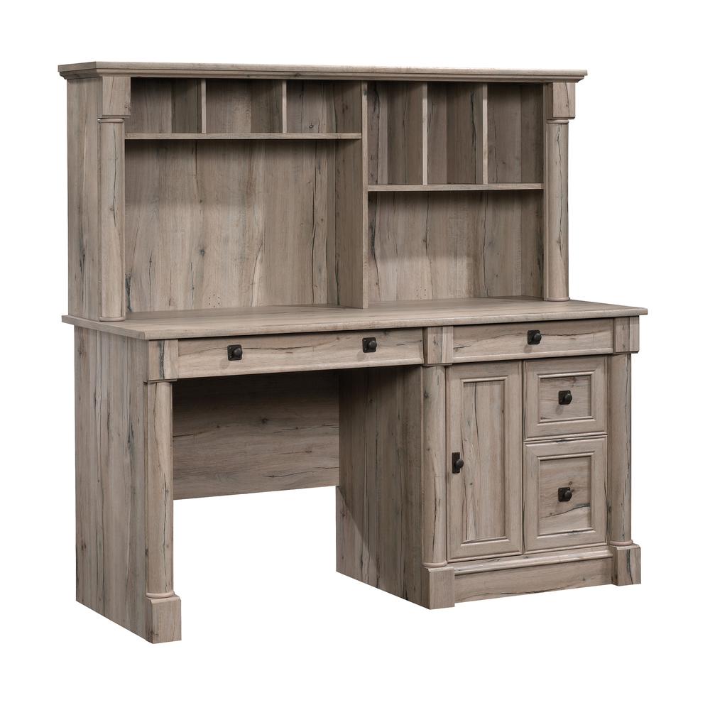 Palladia Computer Desk with Hutch, Split Oak finish. Picture 1