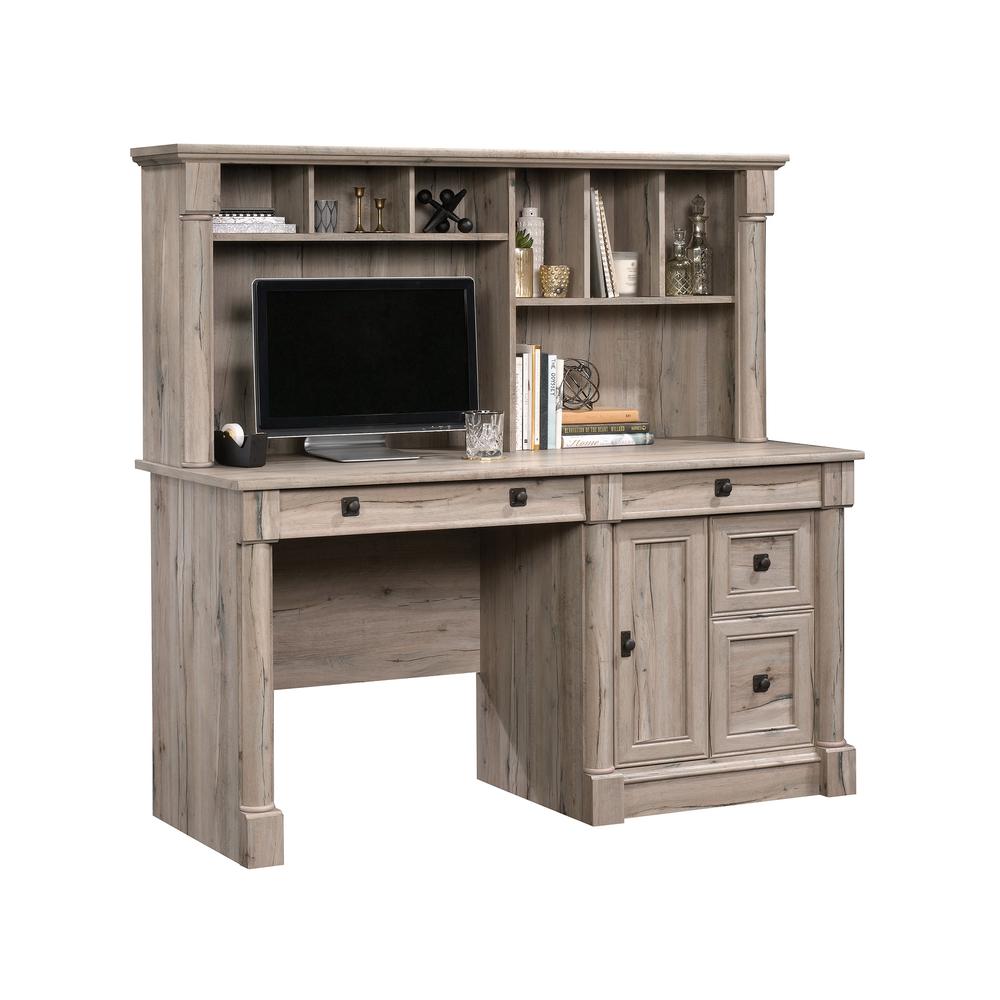 Palladia Computer Desk with Hutch, Split Oak finish. Picture 2