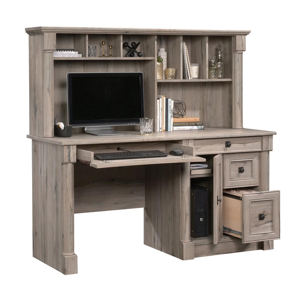 Palladia Computer Desk with Hutch, Split Oak finish. Picture 18