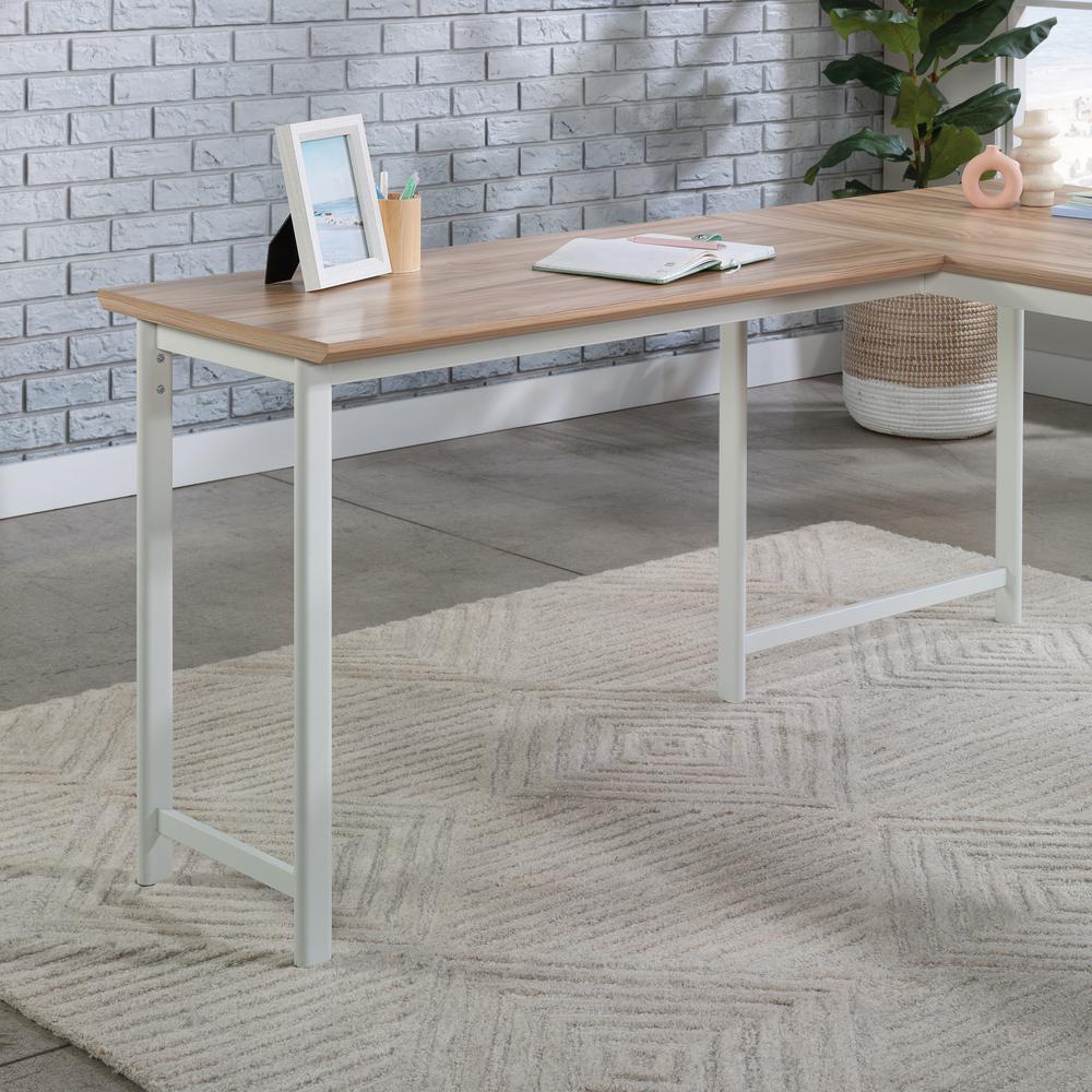 Bergen Circle Desk Return, Kiln Acacia finish. Picture 5
