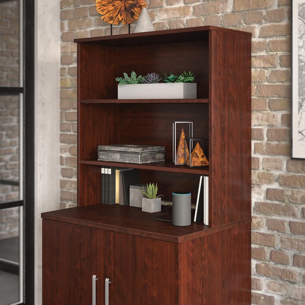 Affirm Commercial Office Hutch, Classic Cherry finish. Picture 2