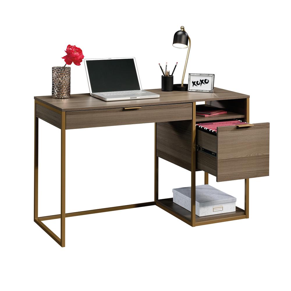 International Lux Computer Desk, Diamond Ash finish. Picture 16