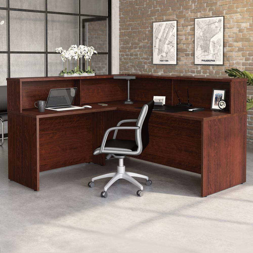 Affirm Desk Return, Classic Cherry finish. Picture 9