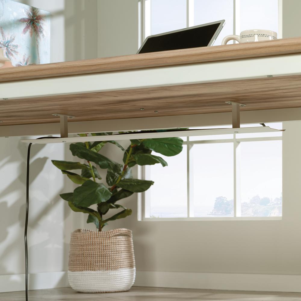 Bergen Circle Commercial Office Desk Component, White finish. Picture 2