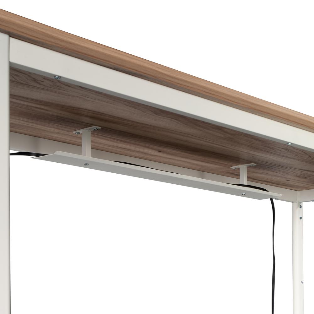 Bergen Circle Commercial Office Desk Component, White finish. Picture 6