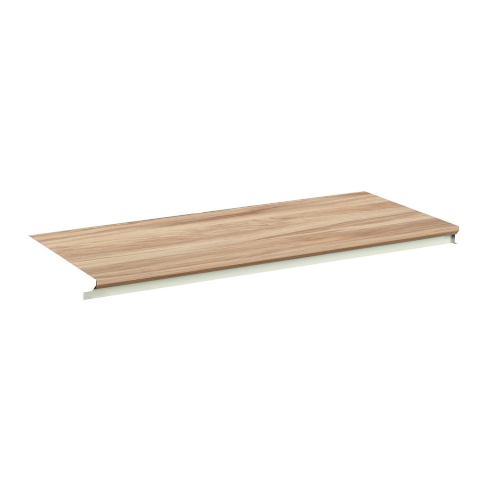 Bergen Circle Desk Component, Kiln Acacia finish. Picture 1
