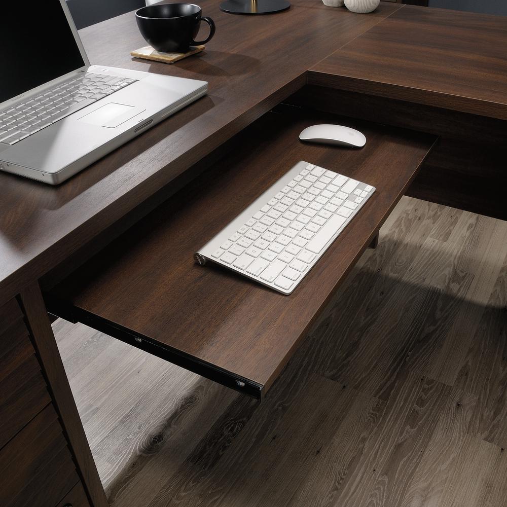 Englewood L-Desk Spiced Mahogany. Picture 27