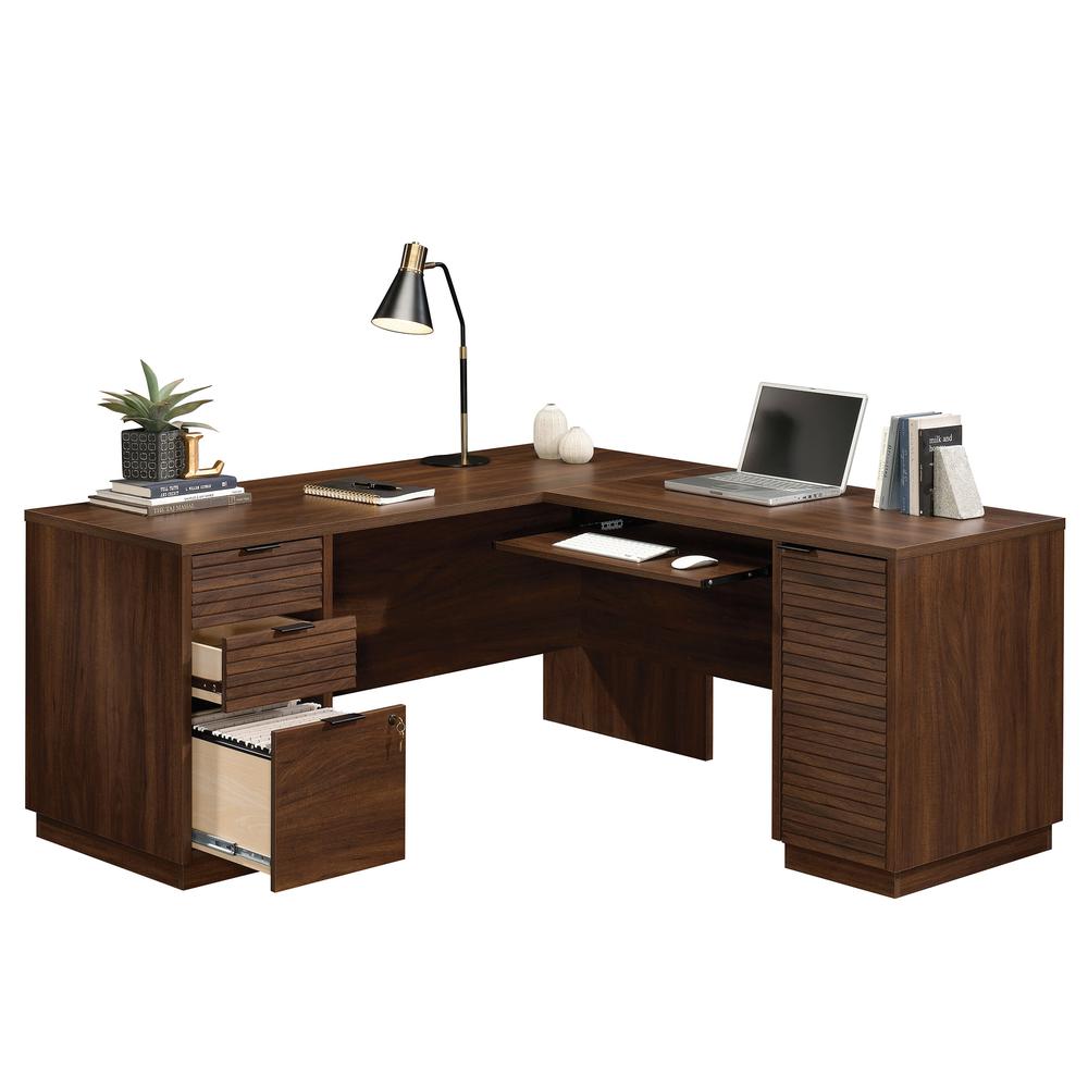 Englewood L-Desk Spiced Mahogany. Picture 23