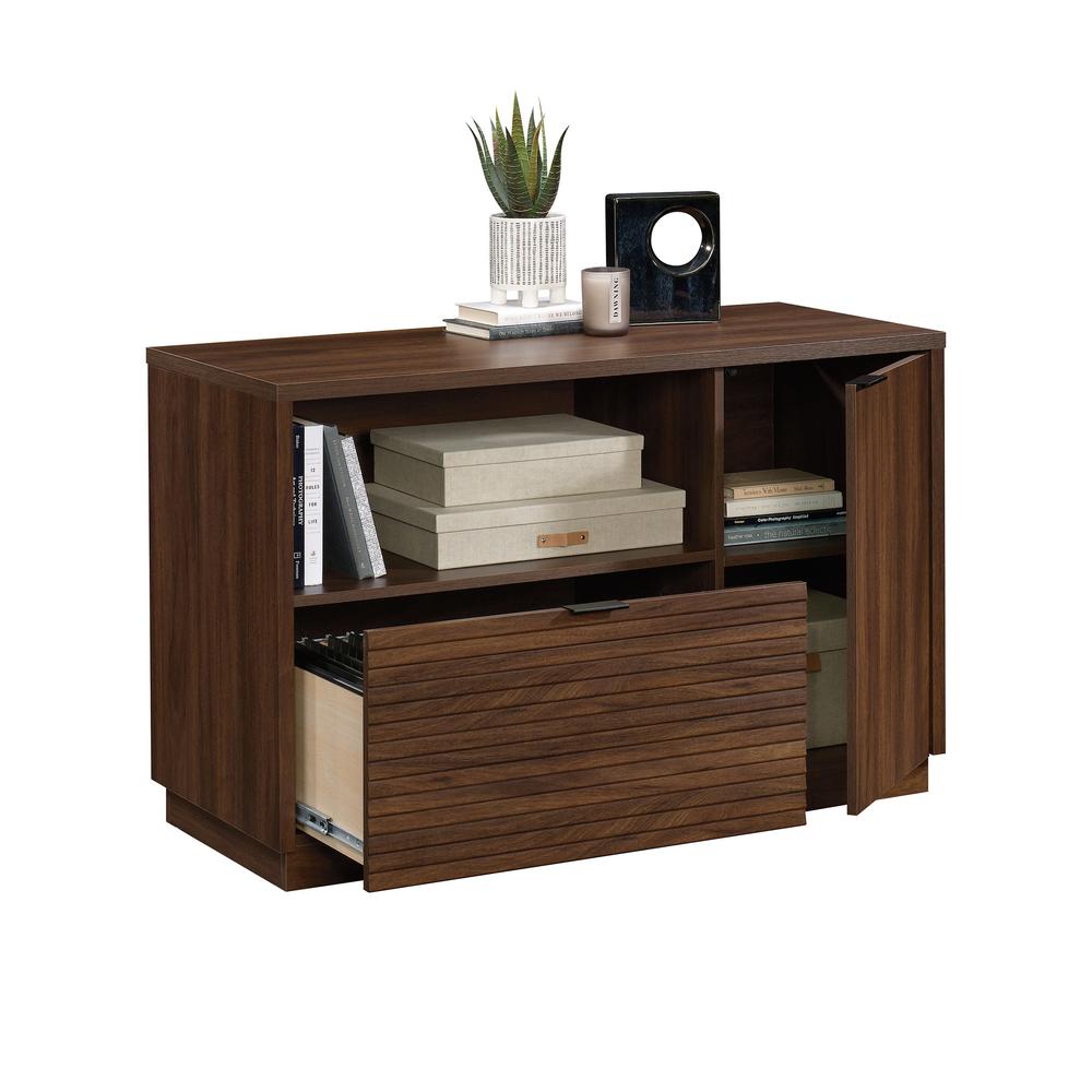 Englewood Commercial Office Credenza, Spiced Mahogany finish. Picture 2