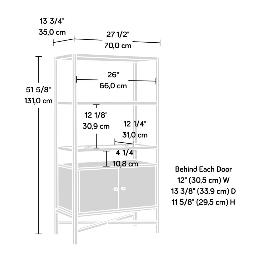Harper Heights Bookcase W/Doors White. Picture 2