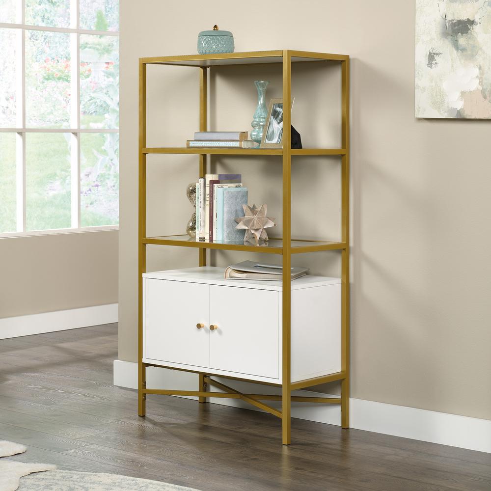 Harper Heights Bookcase W/Doors White. Picture 4