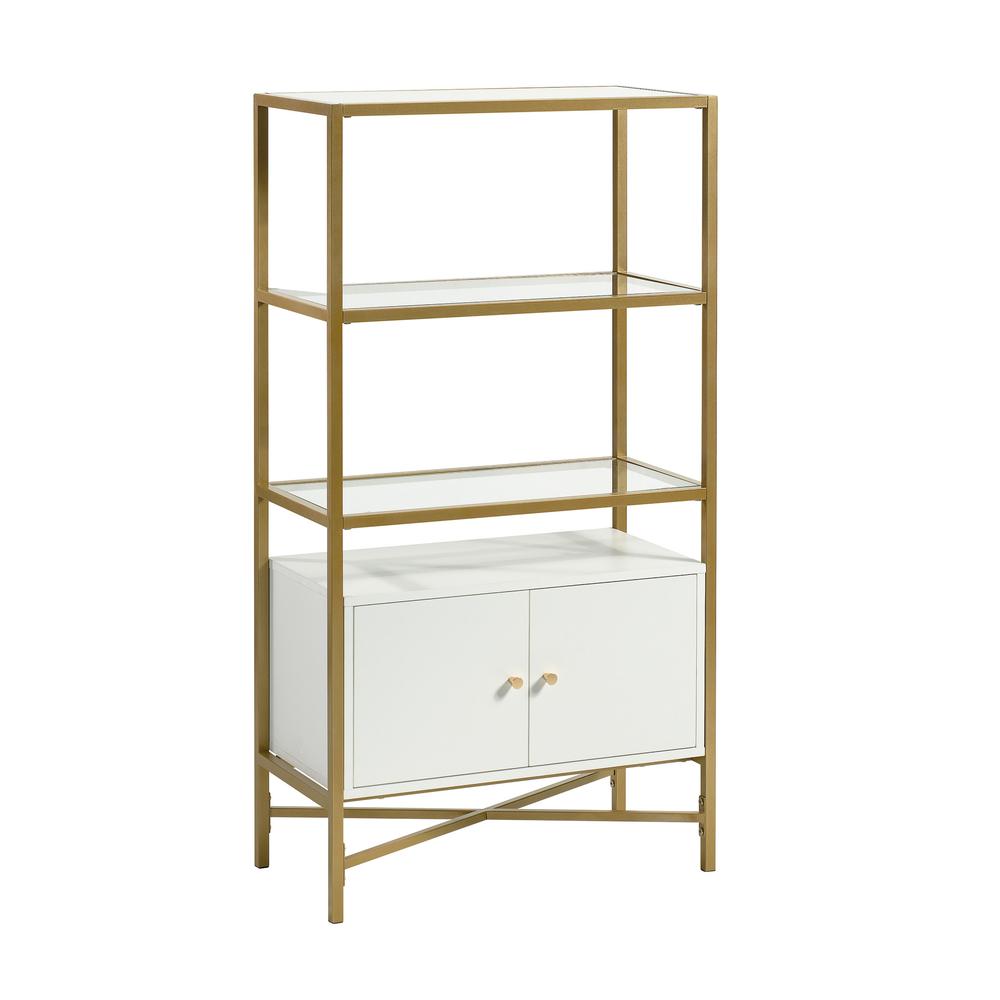 Harper Heights Bookcase W/Doors White. Picture 3