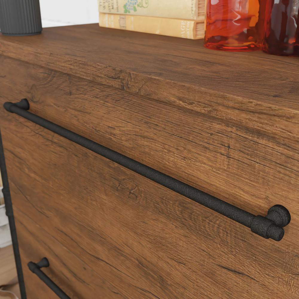 Iron City File Cabinet, Checked Oak finish. Picture 7