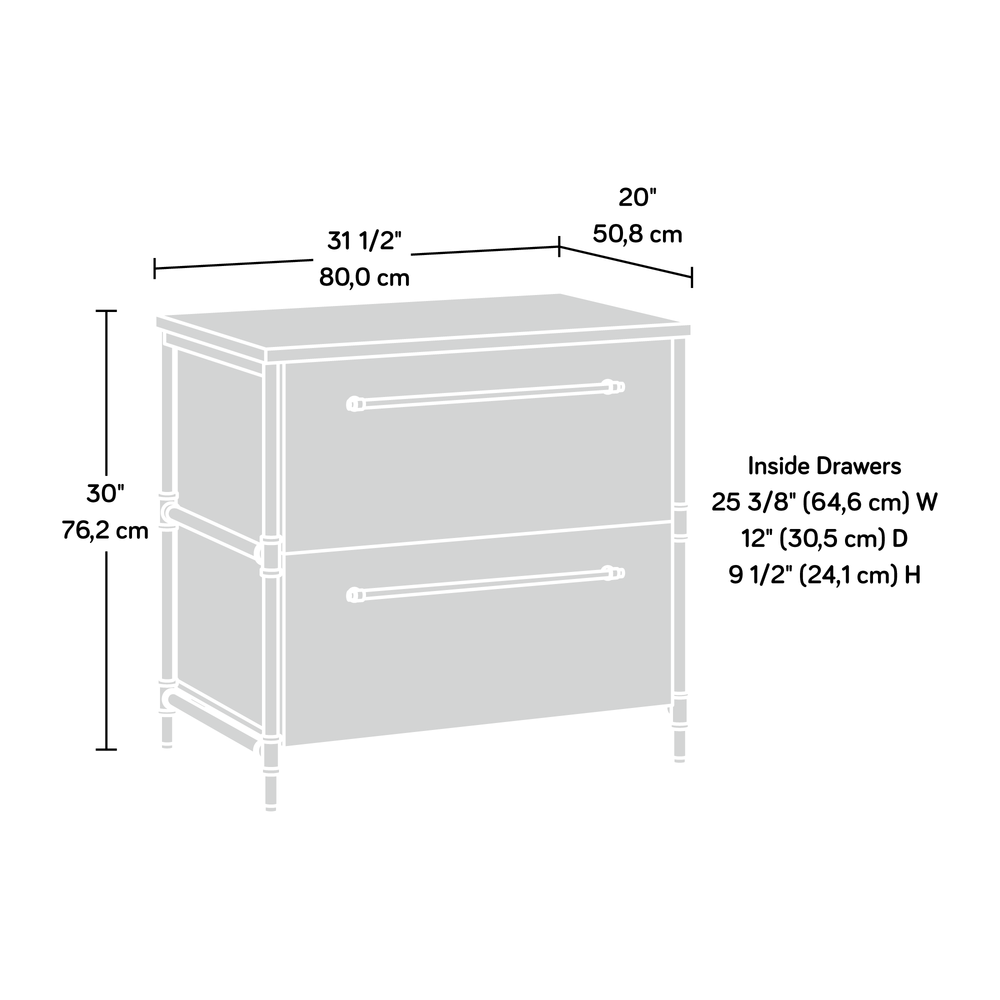Iron City File Cabinet, Checked Oak finish. Picture 3