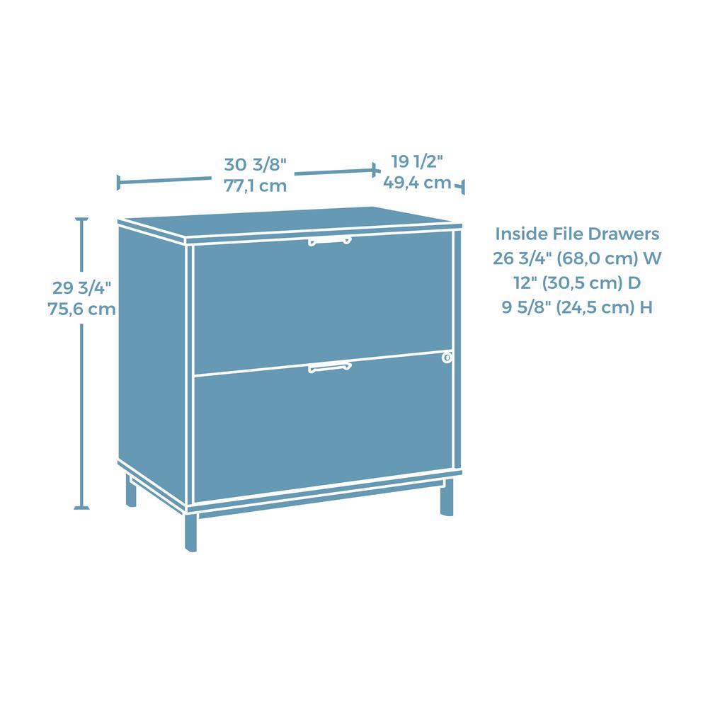 Bergen Circle File Cabinet, Kiln Acacia finish. Picture 5