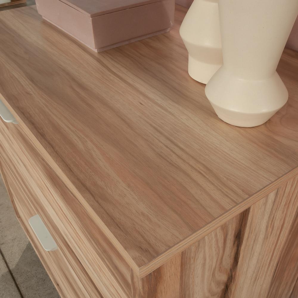 Bergen Circle File Cabinet, Kiln Acacia finish. Picture 8
