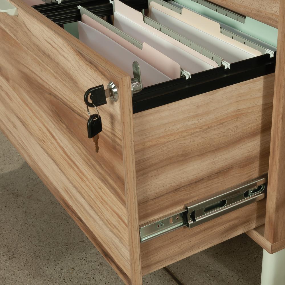 Bergen Circle File Cabinet, Kiln Acacia finish. Picture 11