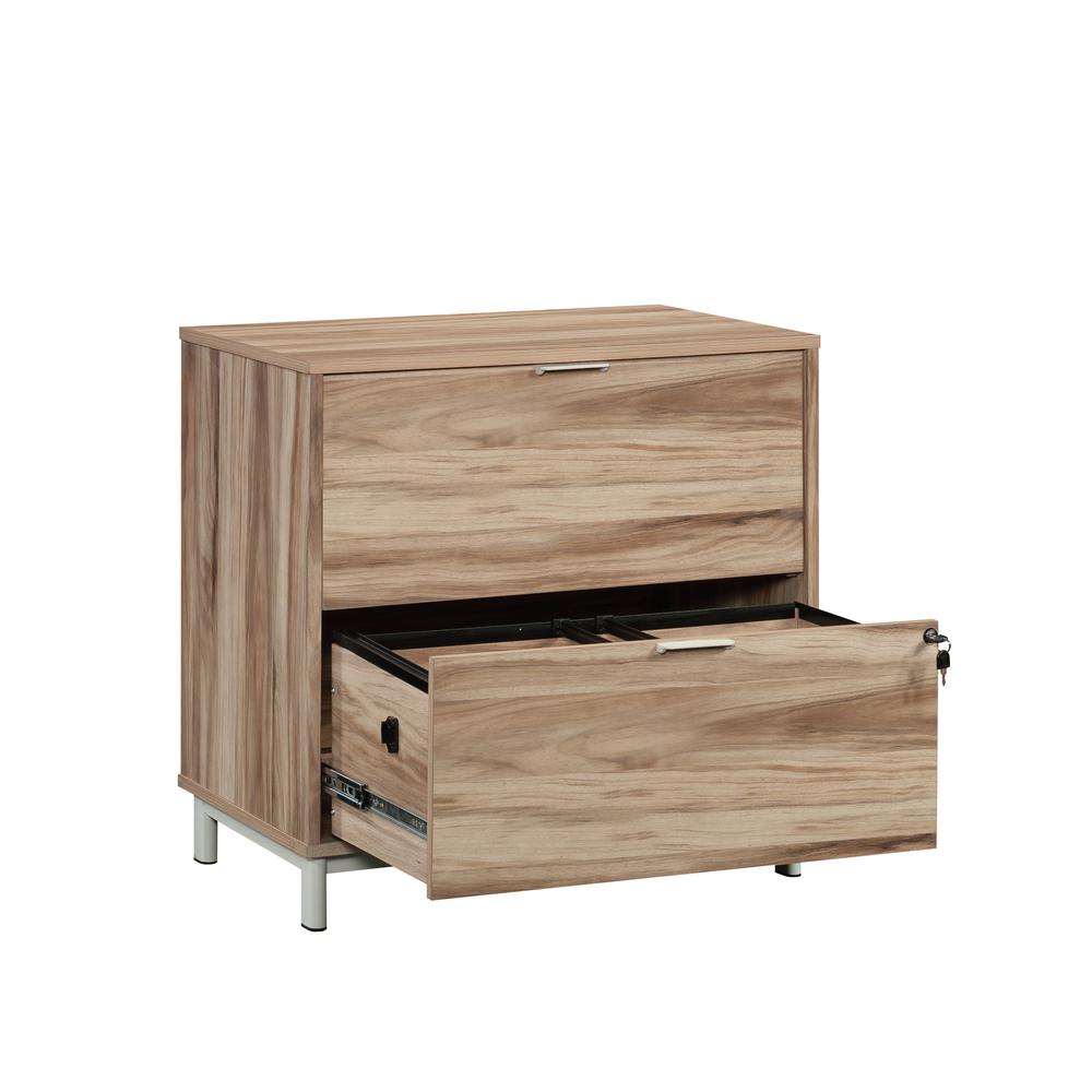 Bergen Circle File Cabinet, Kiln Acacia finish. Picture 4