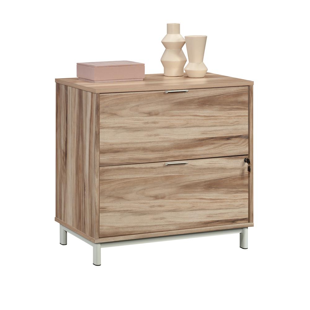 Bergen Circle File Cabinet, Kiln Acacia finish. Picture 2
