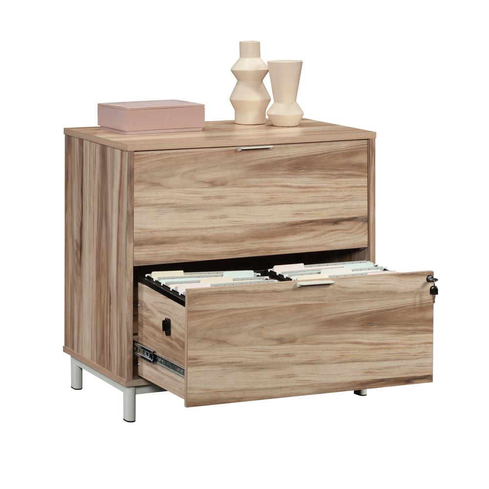 Bergen Circle File Cabinet, Kiln Acacia finish. Picture 3