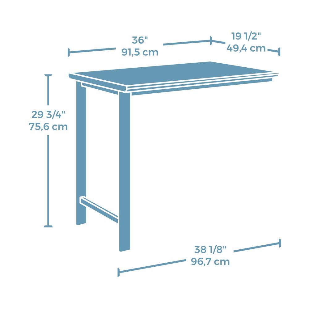 Bergen Circle Desk Return, Kiln Acacia finish. Picture 3