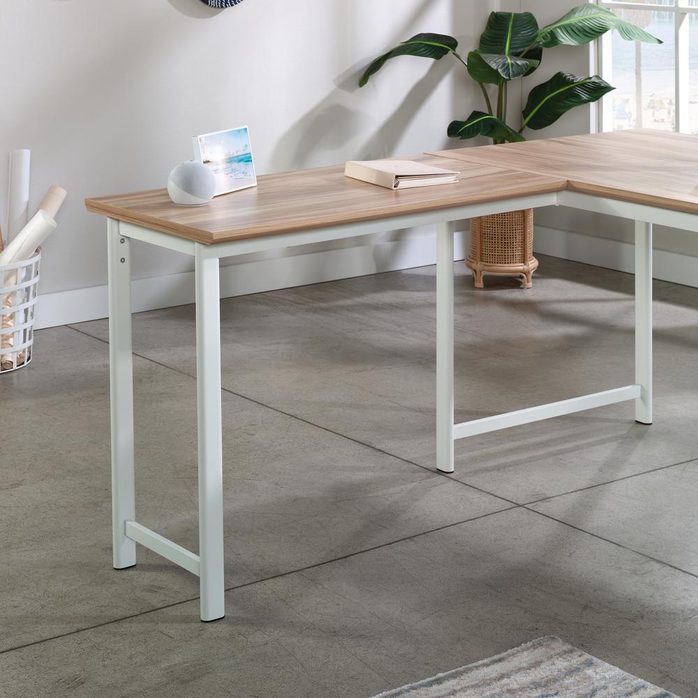 Bergen Circle Desk Return, Kiln Acacia finish. Picture 2