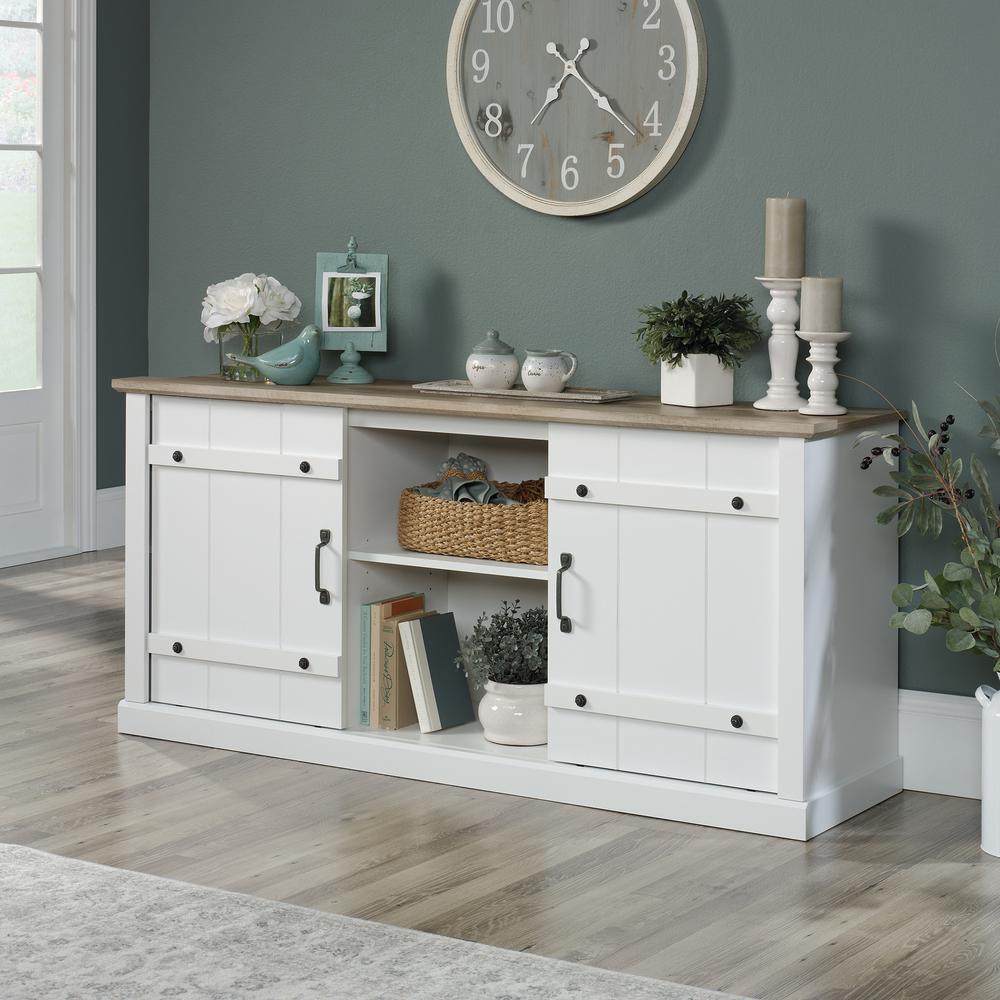 Misc Entertainment Credenza, For TVs up to 70", Soft White finish. Picture 15